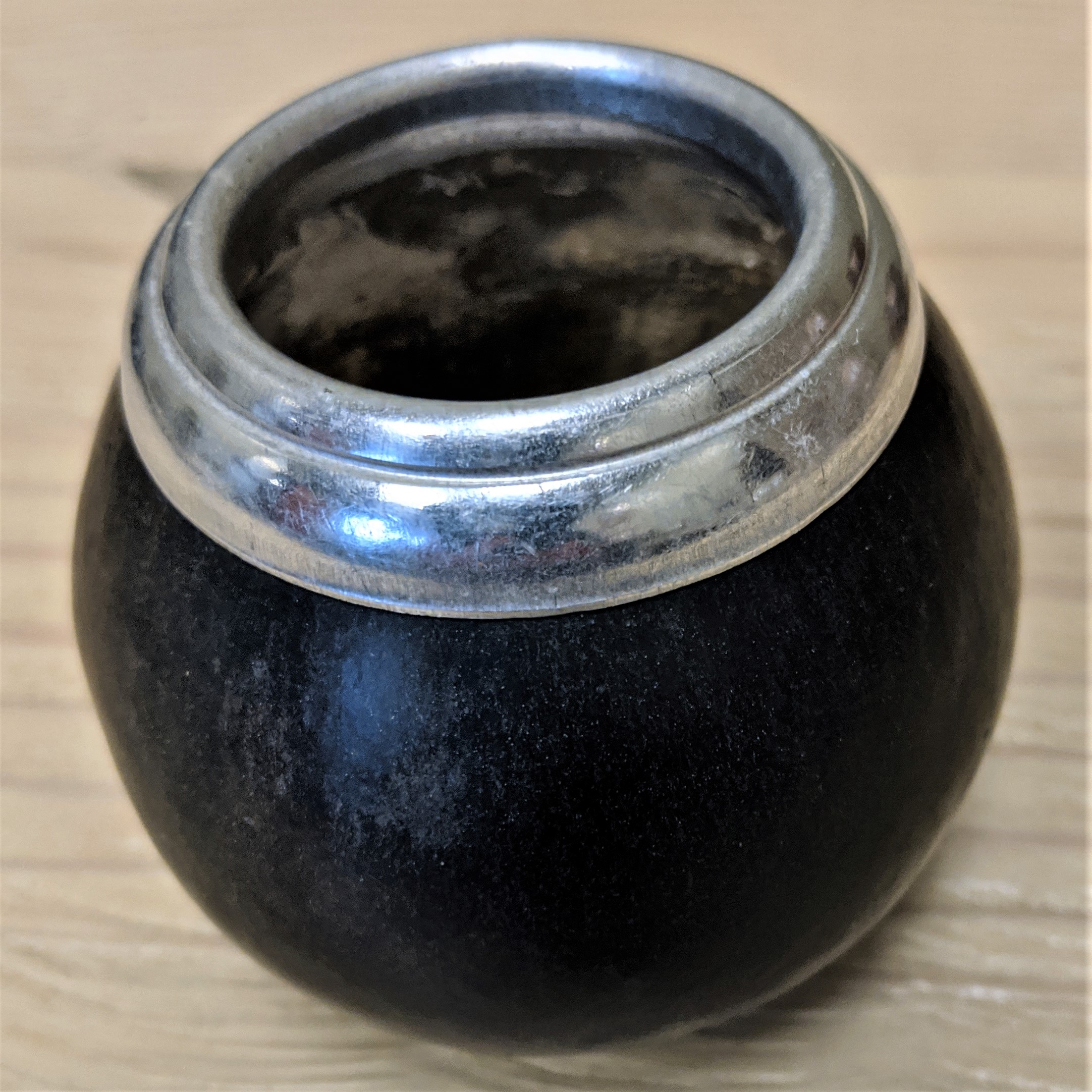 thebmate Premium Yerba Mate Gourd Original Natural Calabash Teacup Black  Leather Wrapped Handmade in Uruguay - Mate Impe